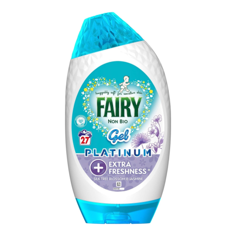 Detergent Rufe - FAIRY Detergent Gel Platinum Extra Freshness NON BIO pt Piele Sensibila 891 ml (27 spalari)