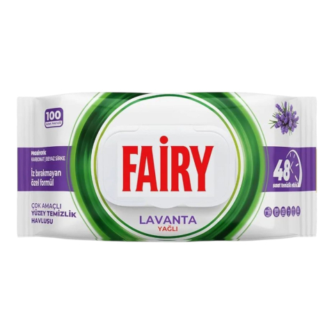 Noutati - FAIRY Servetele Umede Curatare Multisuprafete cu Bicarbonat, Otet Alb, Lavanda 100 Buc