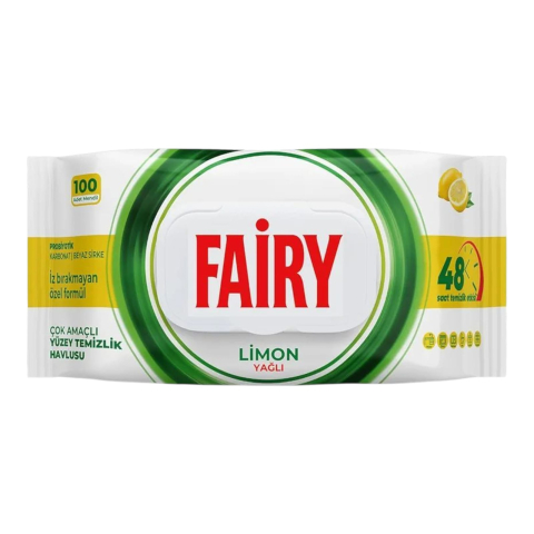 Noutati - FAIRY Servetele Umede Curatare Multisuprafete cu Bicarbonat, Otet Alb, Lemon 100 Buc