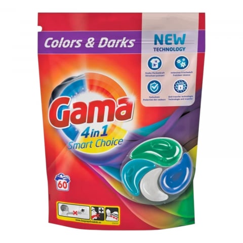 Detergent Rufe - GAMA Detergent Capsule Smart Choice 4in1 Color 60 buc