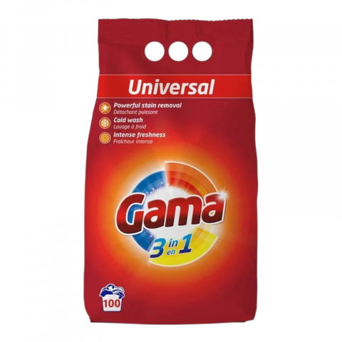 Detergent pudra - GAMA Detergent Pudra 3in1 Universal 6KG (100 spalari)