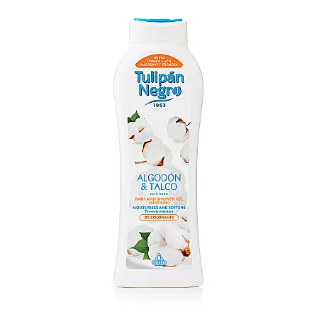 Ingrijirea corpului - TULIPAN NEGRO Gel de Dus Bumbac & Talc 650 ml