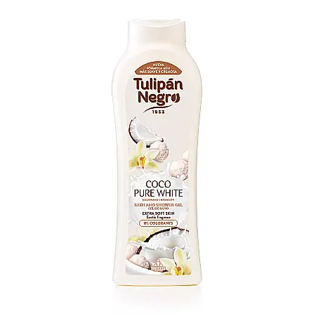 Gel de dus - TULIPAN NEGRO Gel de Dus Cocos Alb 650 ml