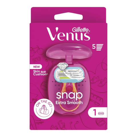 Noutati - GILLETTE Venus Extra Smooth Snap Aparat de Ras pt Femei pt Voiaj cu 5 Lame