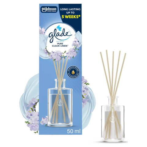 GLADE Odorizant de Camera cu Betisoare PURE CLEAN LINEN 50 ml [1]