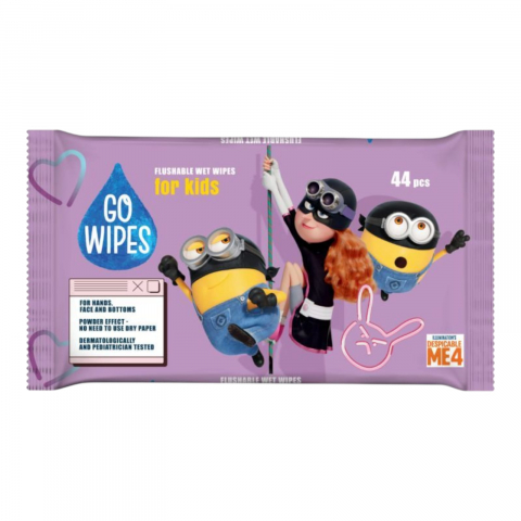 Lotiune de corp - GO WIPES Minions Hartie Igienica Umeda Biodegradabila 44 buc