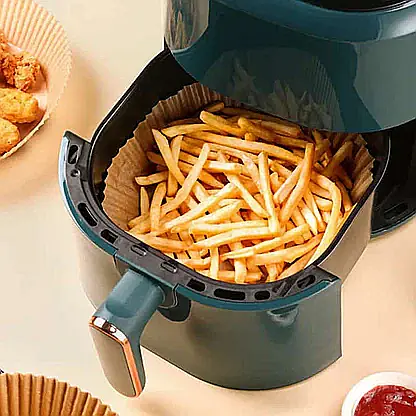 WEI Hartie de Copt Forma Patrata pt Friteuza, Air Fryer set 50 buc 160mm x 45 mm [2]