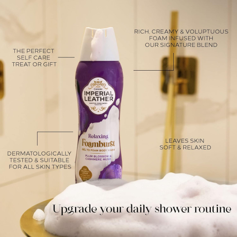 IMPERIAL LEATHER Shower Mousse Spuma de Dus Plum Blossom & Cashmere Musk 200 ml [1]