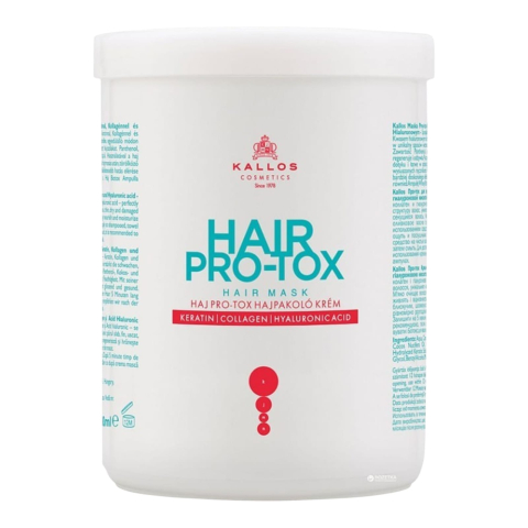Noutati - KALLOS Masca de Par cu Cheratina, Colagen şi Acid Hialuronic Pro-Tox 1000 ml