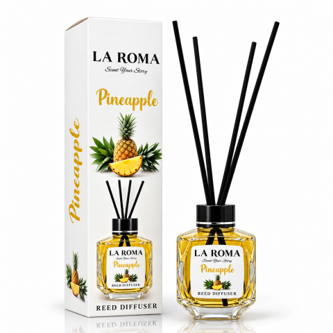 Camera - LA ROMA Odorizant Camera cu Betisoare ANANAS 130 ml