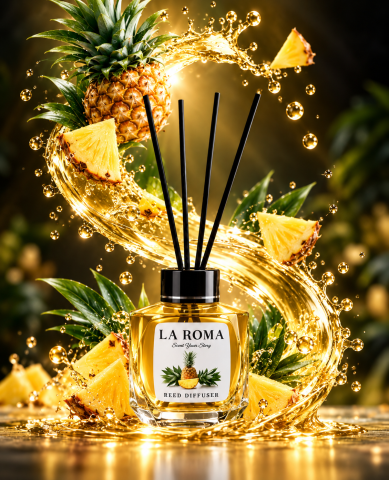 LA ROMA Odorizant Camera cu Betisoare ANANAS 130 ml [1]