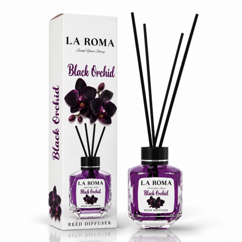 Camera - LA ROMA Odorizant Camera cu Betisoare BLACK ORCHID 130 ml