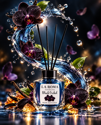 LA ROMA Odorizant Camera cu Betisoare BLACK ORCHID 130 ml [1]