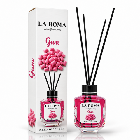 Camera - LA ROMA Odorizant Camera cu Betisoare BUBBLE GUM 130 ml