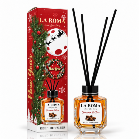 Camera - LA ROMA Odorizant Camera cu Betisoare CHRISTMAS EDTION CINNAMON 130 ml