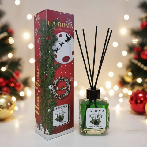 Noutati - LA ROMA Odorizant Camera cu Betisoare CHRISTMAS EDTION PIN & MINT 130 ml