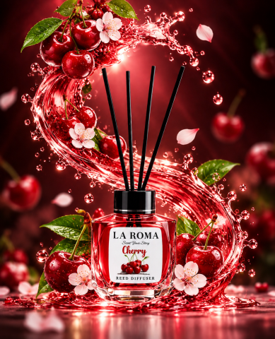 LA ROMA Odorizant Camera cu Betisoare CIRESE 130 ml [1]