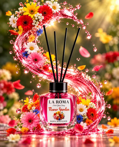 LA ROMA Odorizant Camera cu Betisoare FLOWER GARDEN 130 ml [1]