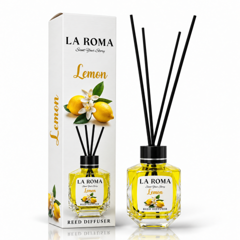 Camera - LA ROMA Odorizant Camera cu Betisoare LEMON 130 ml
