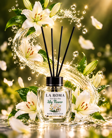 LA ROMA Odorizant Camera cu Betisoare LILY FLOWER 130 ml [1]
