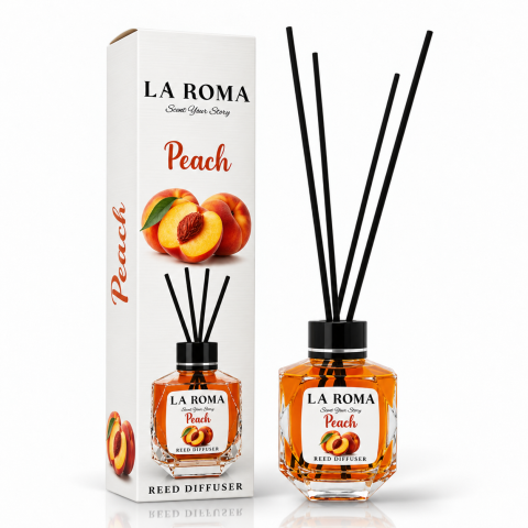 Camera - LA ROMA Odorizant Camera cu Betisoare PIERSICA 130 ml