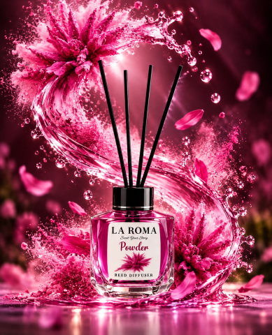 LA ROMA Odorizant Camera cu Betisoare PUDRA 130 ml [1]
