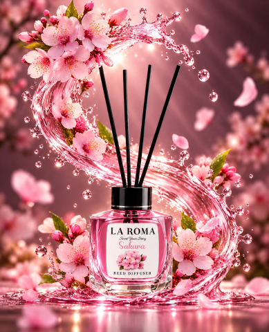 LA ROMA Odorizant Camera cu Betisoare SAKURA BLOSSOM 130 ml [1]