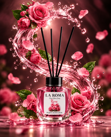 LA ROMA Odorizant Camera cu Betisoare TRANDAFIR 130 ml [1]