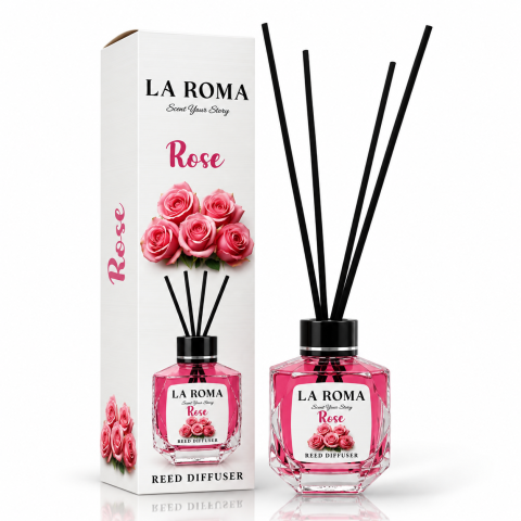 Camera - LA ROMA Odorizant Camera cu Betisoare TRANDAFIR 130 ml