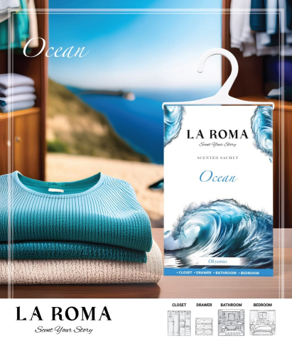 LA ROMA Saculet Odorizant pt Haine/Dulap/Sertare MANGO 26g [6]