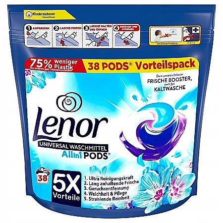 Tablete & Capsule - LENOR Detergent Capsule Allin1 PODS Universal Spring Awakening 38 buc