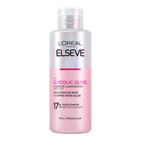 Noutati - LOREAL ELSEVE Crema-Tratament Glycolic Gloss pt Stralucirea Parului, 17% Acid Glicolic, Necesita Clatire 200 ml