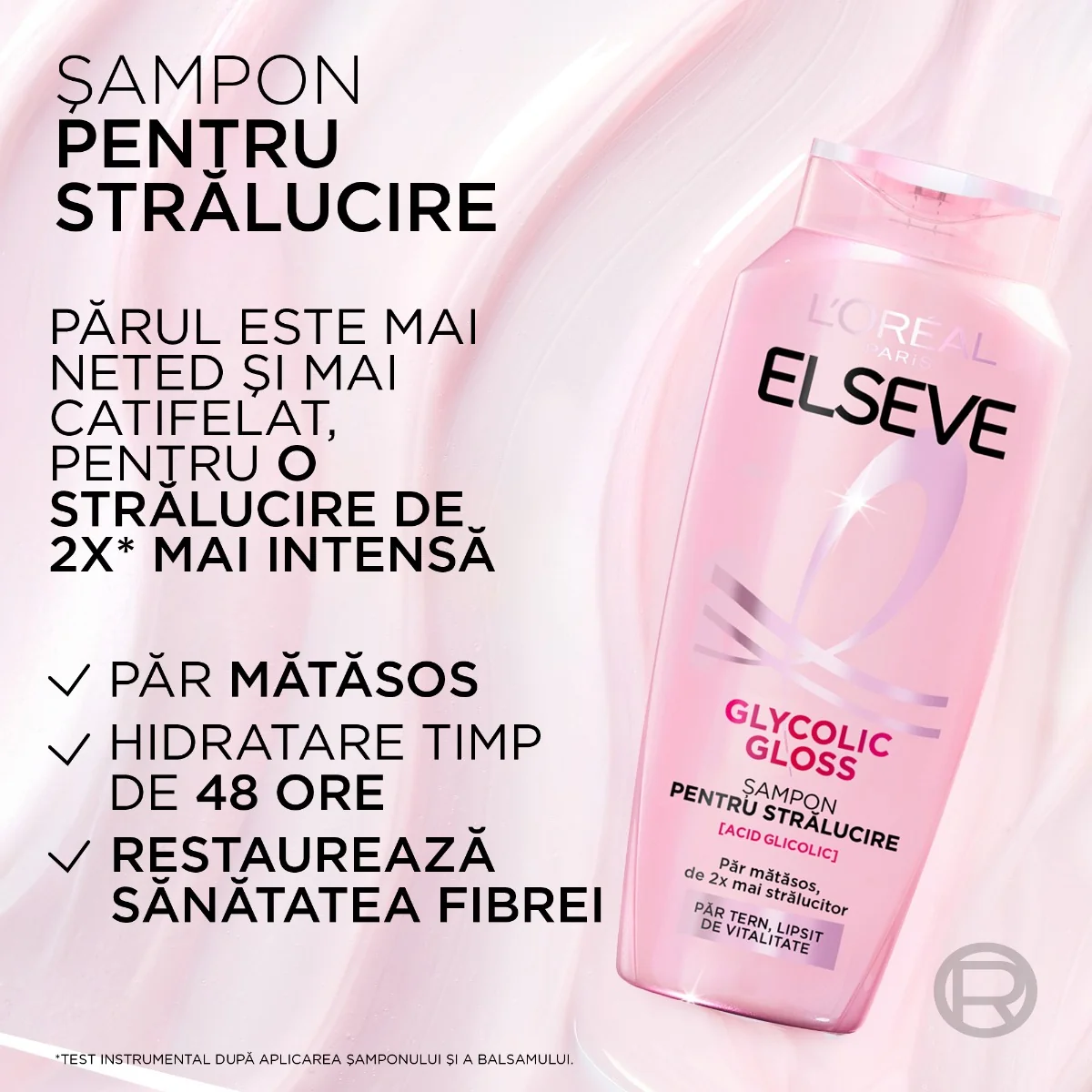 LOREAL ELSEVE Sampon Glycolic Gloss pt Stralucirea Parului cu Acid Glicolic 250 ml [1]