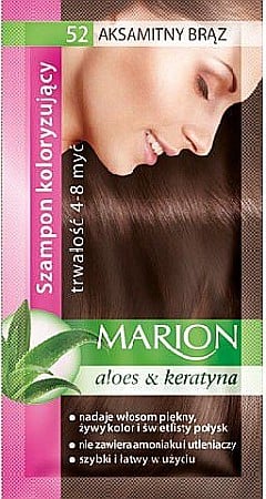 Ingrijirea parului - MARION Aloe & Keratin Sampon Nuantator pt Par Nuanta 52 Velvet Brown 40 ml