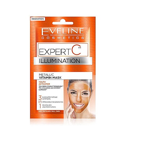 Masca Faciala - EVELINE COSMETICS Masca de Fata Iluminatoare 3in1 Expert C 2 x 5 ml