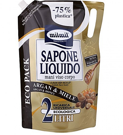 Sapunuri - MilMil Rezerva Sapun Lichid Argan & Miere 2L