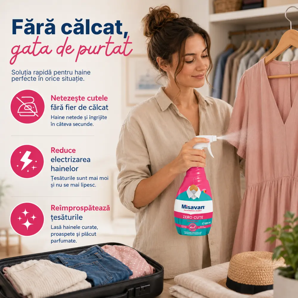MISAVAN Zero Cute Spray Netezire Haine Fără Călcare Parfum Harmony 500 ml [1]