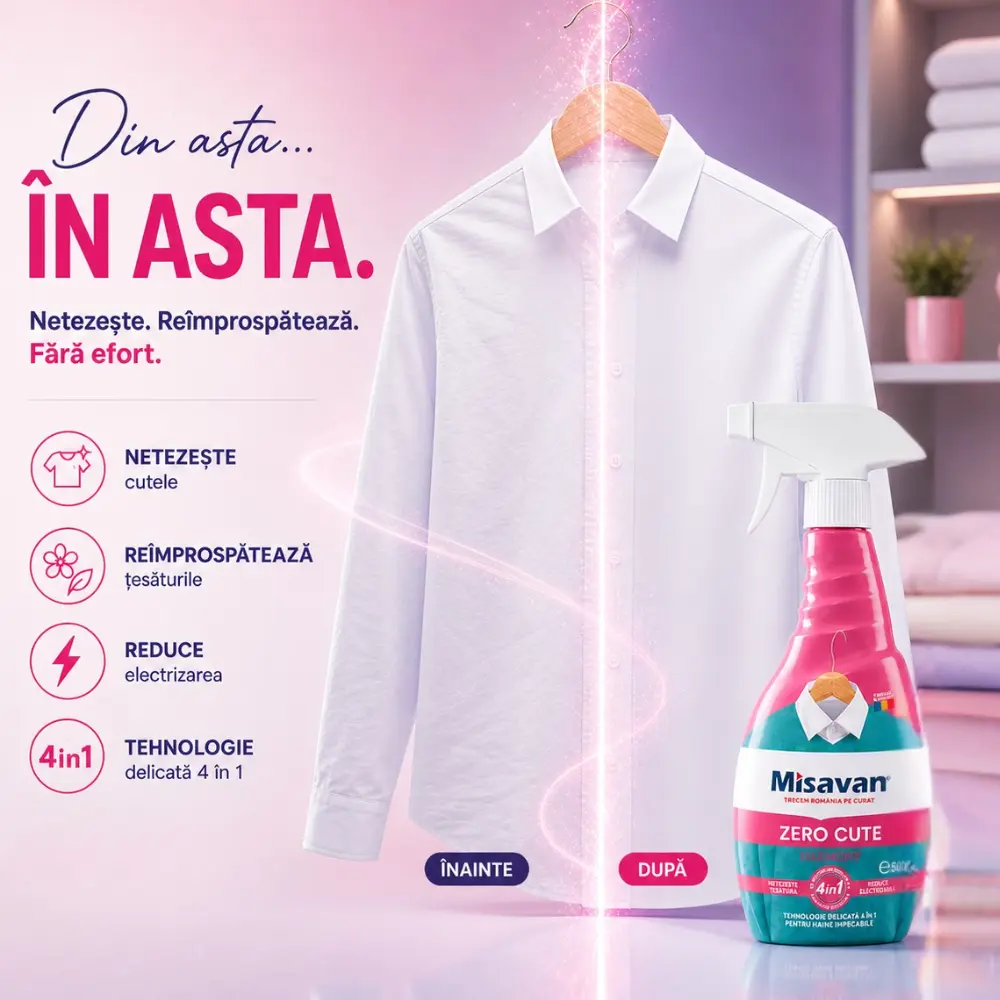 MISAVAN Zero Cute Spray Netezire Haine Fără Călcare Parfum Harmony 500 ml [2]