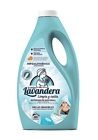 Cosmetice copii - LAVANDERA Detergent Lichid Universal SENSITIVE Baby cu Extract de Galbenele 2,49 L