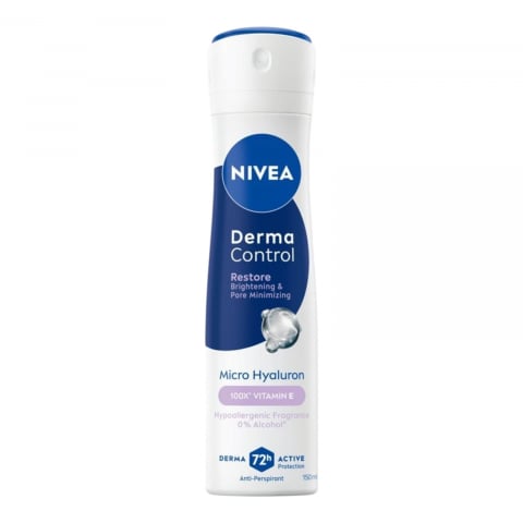 Deodorante & Parfumuri - NIVEA Derma Control Spray Antiperspirant Sensitive Skin Vitamina E 150 ml