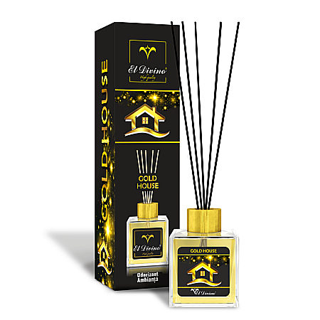 Odorizante - EL DIVINO Odorizant Camera cu Betisoare GOLD HOUSE 100 ml