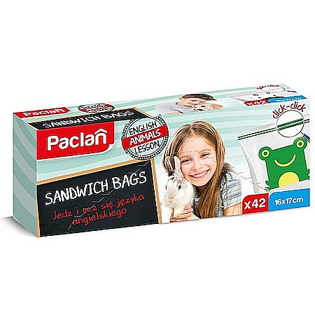 Produse de uz casnic - PACLAN Pungi Alimentare Sandwich cu Inchidere cu Fermoar 16X17cm 42 buc