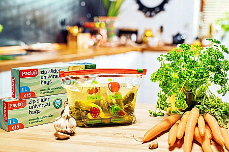 PACLAN Pungi Alimentare Inchidere cu Fermoar Zip 1L 15 buc [1]