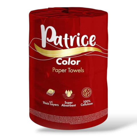 Noutati - PATRICE Prosop Bucatarie Monorola COLOR 2 Straturi 125 foi ROSU