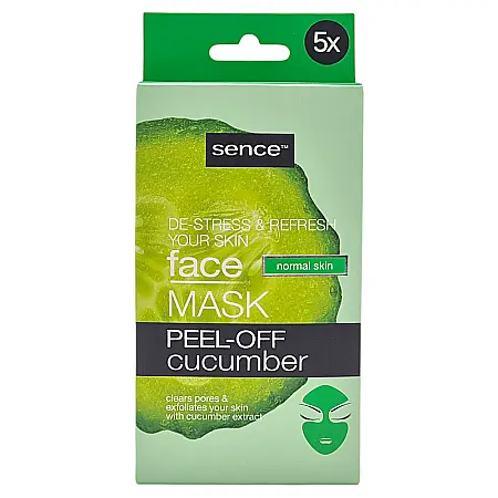 Masca Faciala - SENCE BEAUTY Masca de Fata Cucumber Peel-off Mask 5 buc x 8g