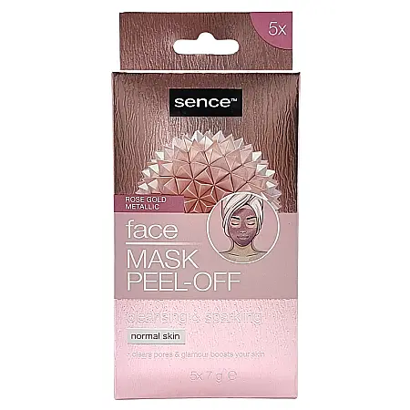 Masca Faciala - SENCE BEAUTY Masca de Fata Rose Gold Peel-off Mask 5 buc x 7g