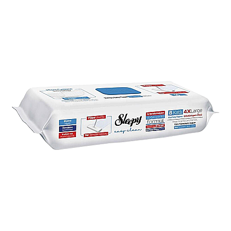 Produse de uz casnic - SLEEPY Lavete Umede pt Pardoseli cu Bicarbonat, Otet Alb, Eucalipt – Bleach Additive, 50 Buc