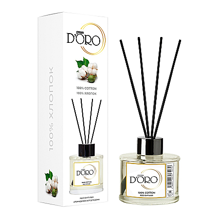 Gamma D'ORO - Gamma D’ORO Odorizant Camera cu Betisoare COTTON 120 ml