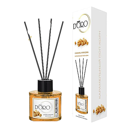 Reduceri - Gamma D’ORO Odorizant Camera cu Betisoare CARAMEL POPCORN 120 ml