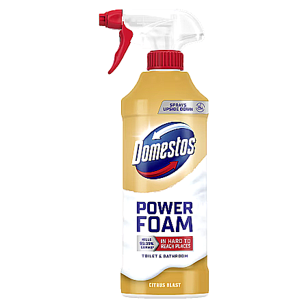 Produse de uz casnic - DOMESTOS Spray Spuma pt Curatare Baie Power Foam CITRUS FRESH 435 ml